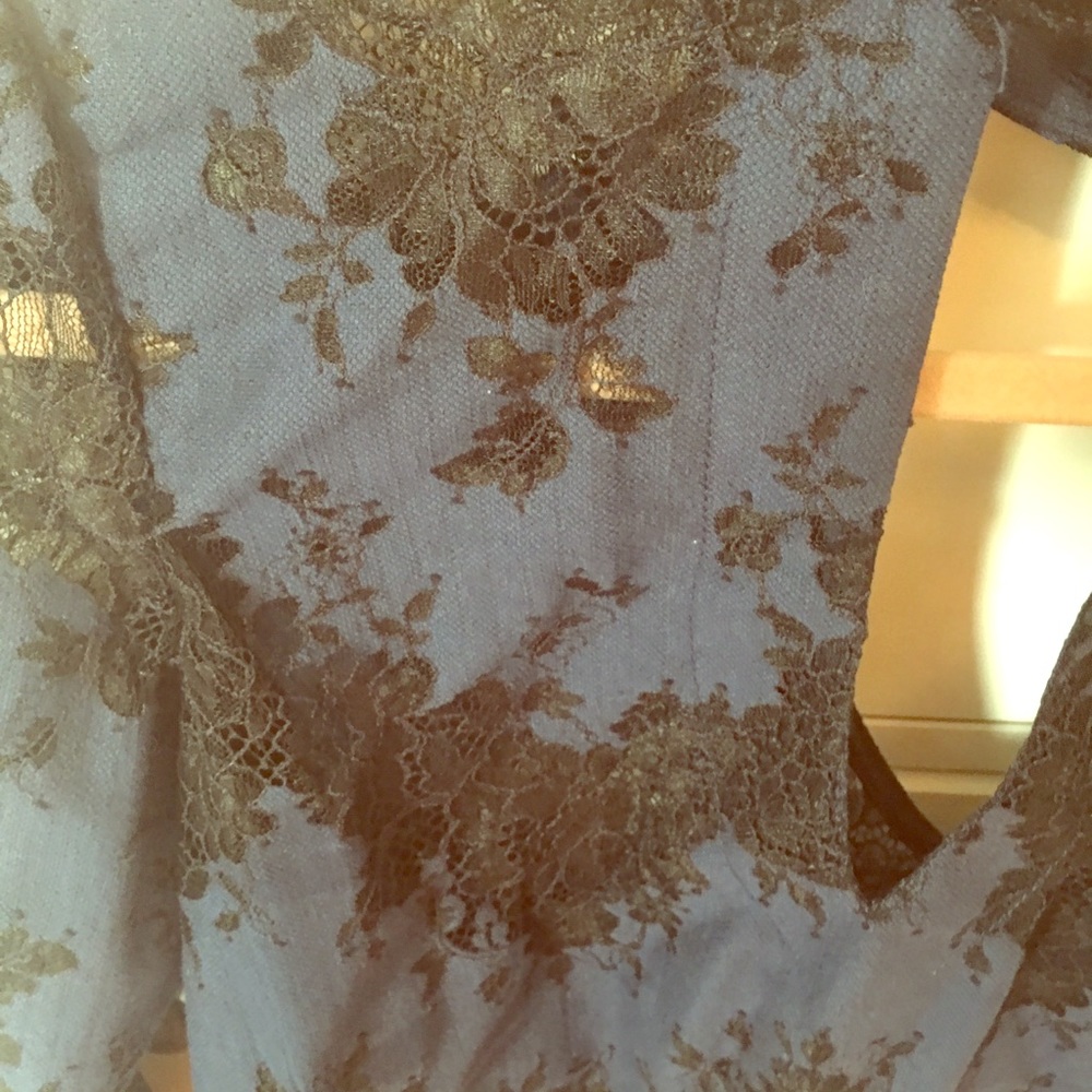 Navy lace blouse